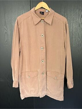 Liz Sport Light Brown Button-Front Jacket